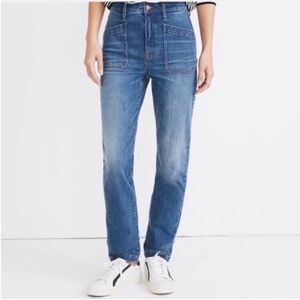 Full length classic straight jeans